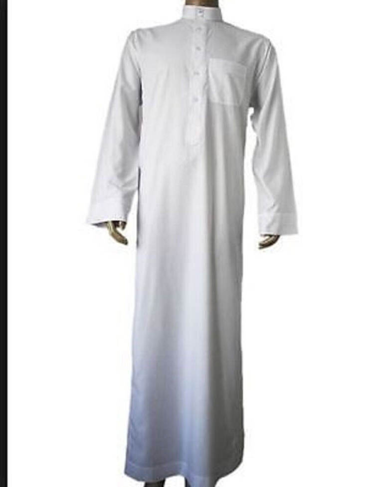 Mens Boys Arabic Thobe Fancy Dress Long New Color White Sheikh Arab Islam Muslim Costume