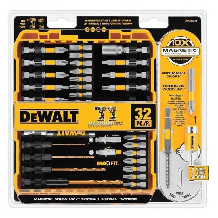 DEWALT MAXFIT Screwdriving 32-Piece Set 10X Magnetic Lock System Tool Bit 2019