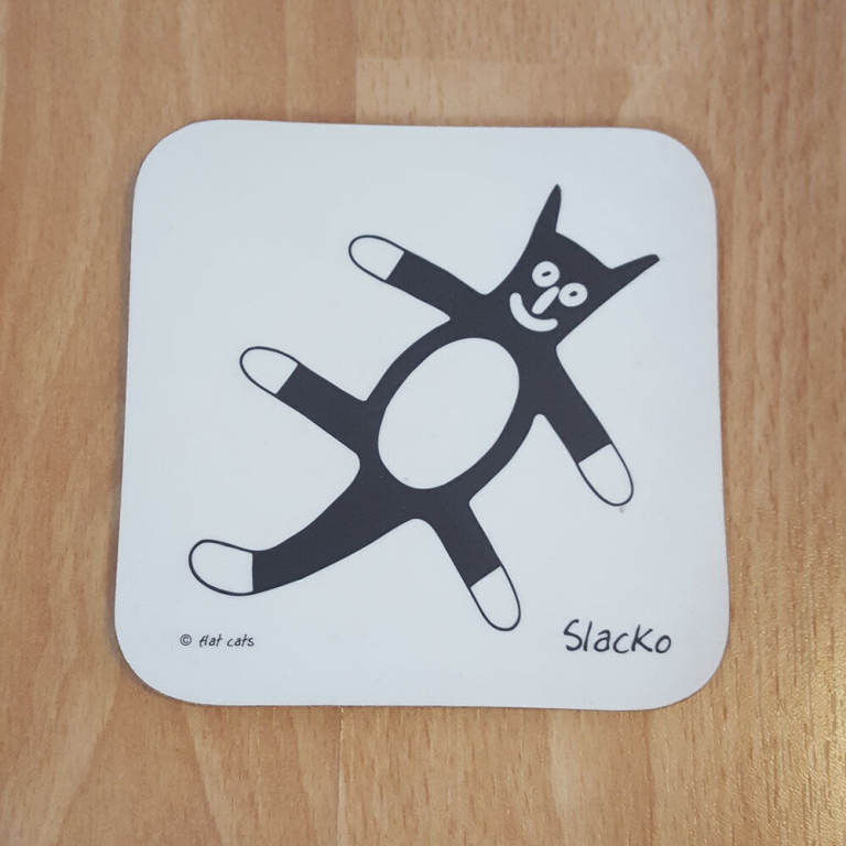 Slacko Flat Cats coaster / drinks mat