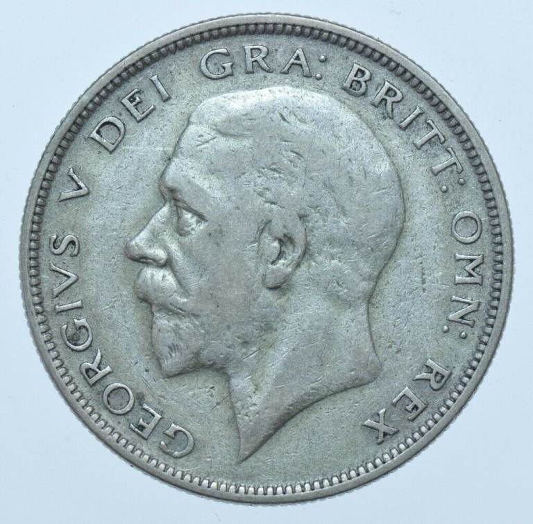 1930 KING GEORGE V SILVER HALF CROWN COIN. SCARCE, LOW MINTAGE. KEY DATE. 2/6