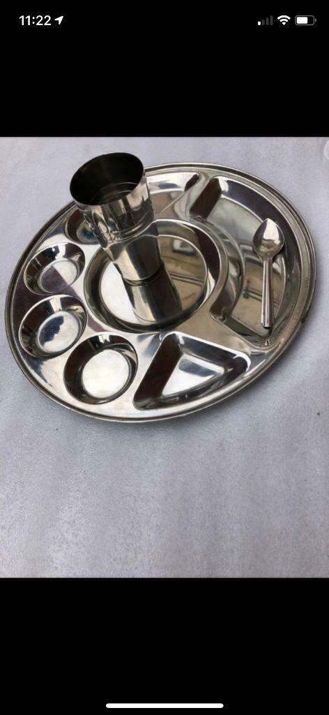 *** Stainless Steel Plates Cups Spoons - £300 for Whole Set ***