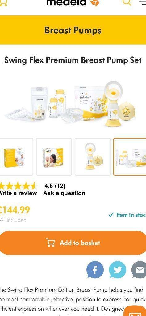 Medela electric pump swing max