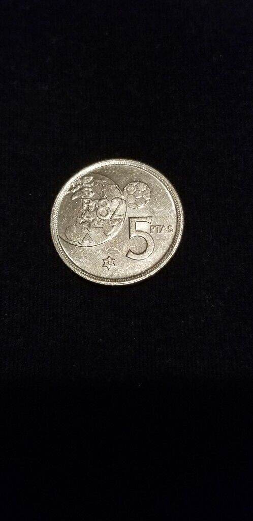 5 Pesetas 1982 FIFA World Cup Commemorative Coin 