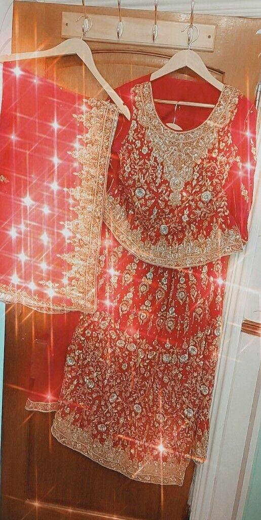 Bespoke red asian bridal dress