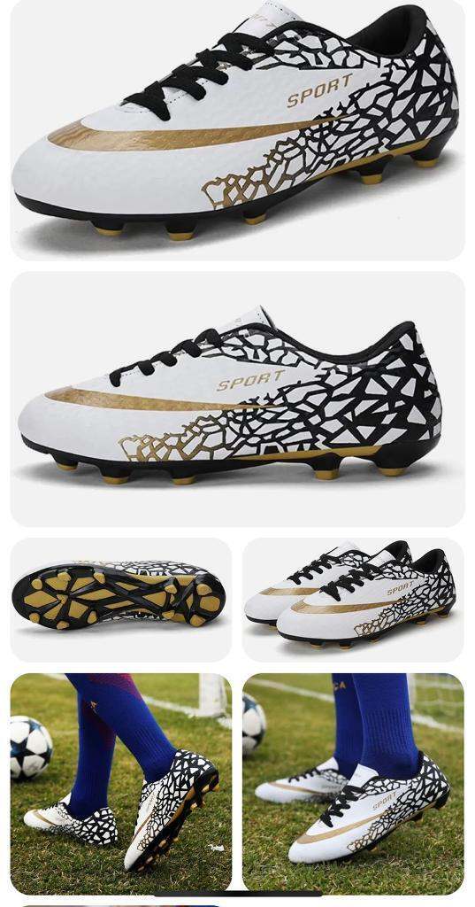 Football Boots Mens Outdoor Astro Turf Trainers with Cleats Size 7.5