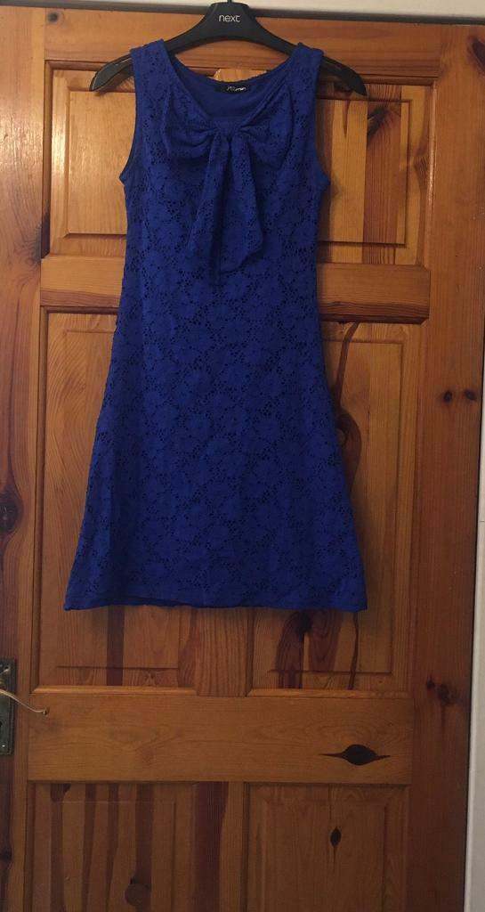 Lovey royal blue Jane Norman bow dress 