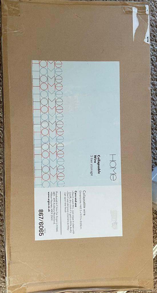 AH WIRE COLLAPSIBLE 3 TIER STORAGE UNIT
