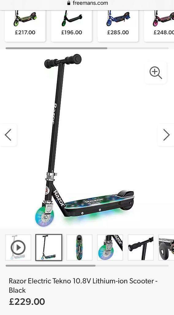 E scooter kids new electric age 8+ Led lights 
