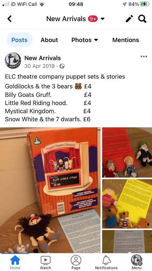 ELC puppet play sets