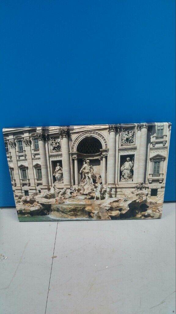 Canvass picture greek/roman/italian statue style - house home design - famous waterfall