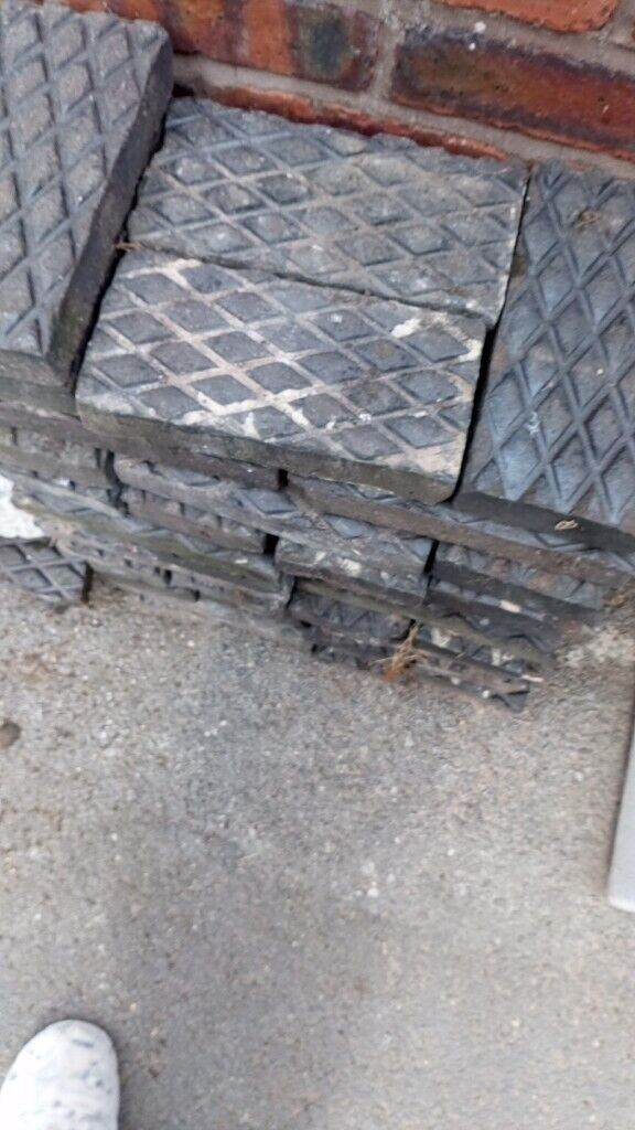 Reclaimed Staffordshire blue diamond pavers