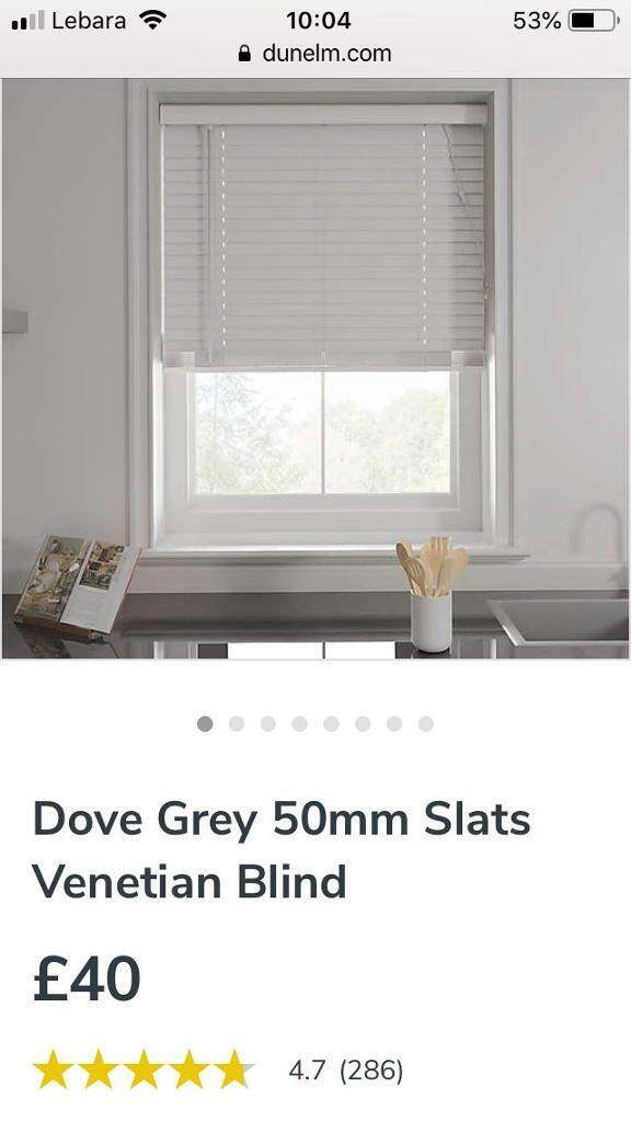 Brand new Dunelm slat blinds (41"w x 47"d)