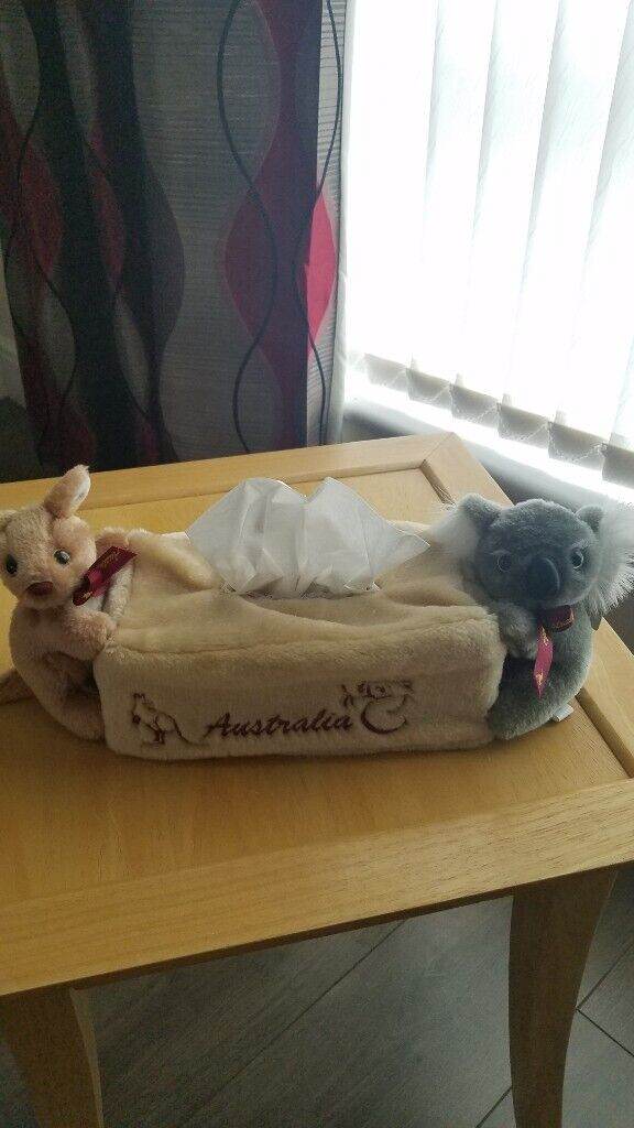 Australia Kangaroo & Koala rectangle tissue box cover, New  £3