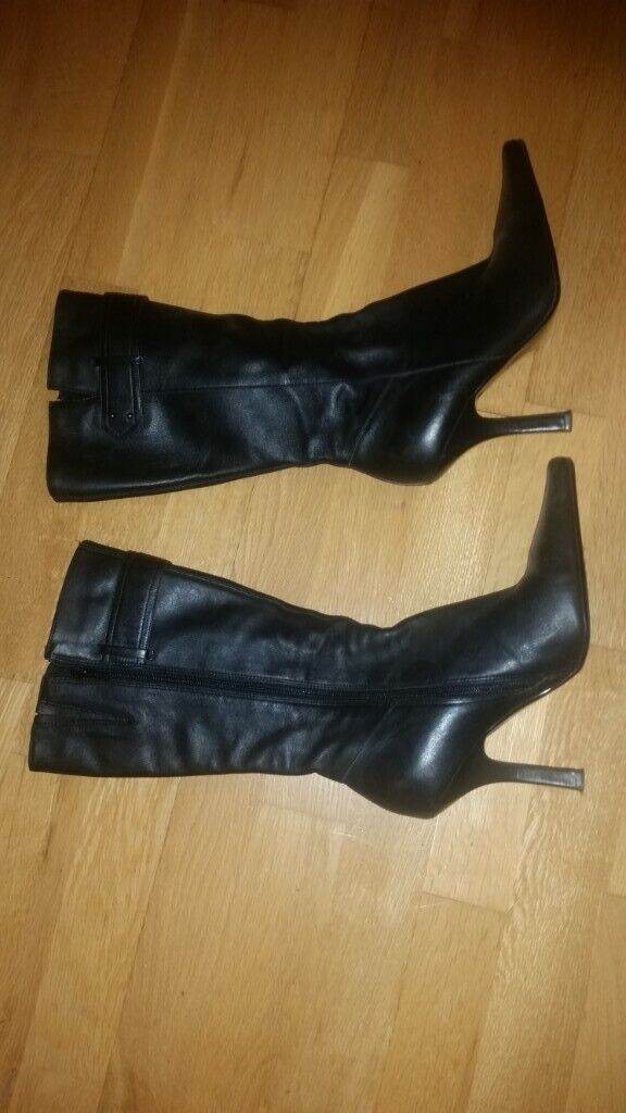 FOR SALE: Black Stiletto Boots - size 5 1/2 - very good condition