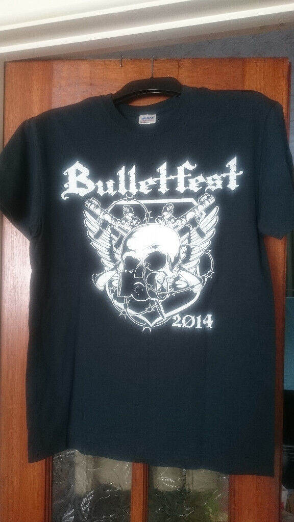 'BULLETFEST 2014' LOGO FESTIVAL T-SHIRT. MEDIUM SIZE. NEW COND.