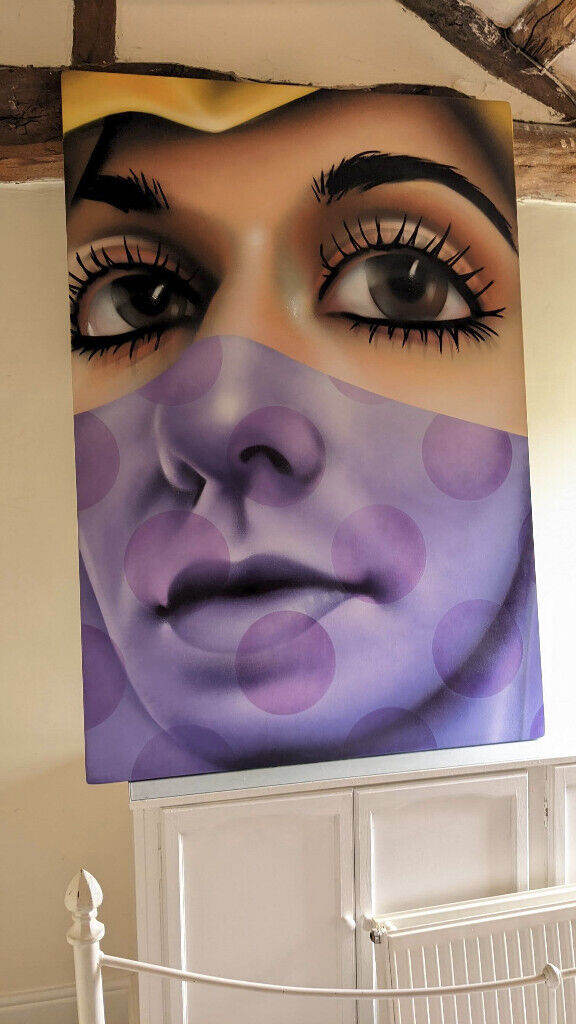 Graffiti Art on Canvas original large spraypainted Voyder masterpiece