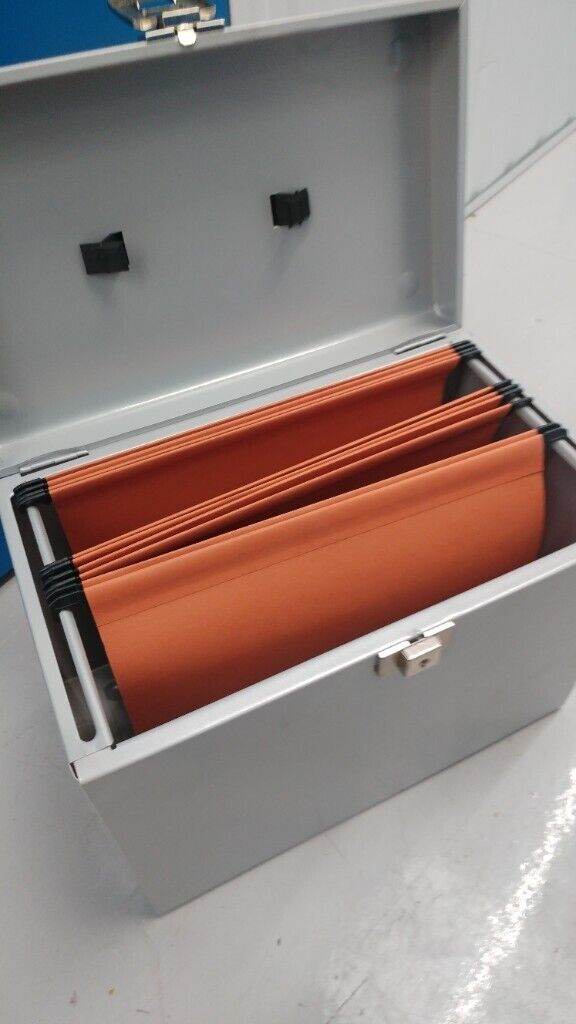 Metal filing case A4 storage security safe work office home