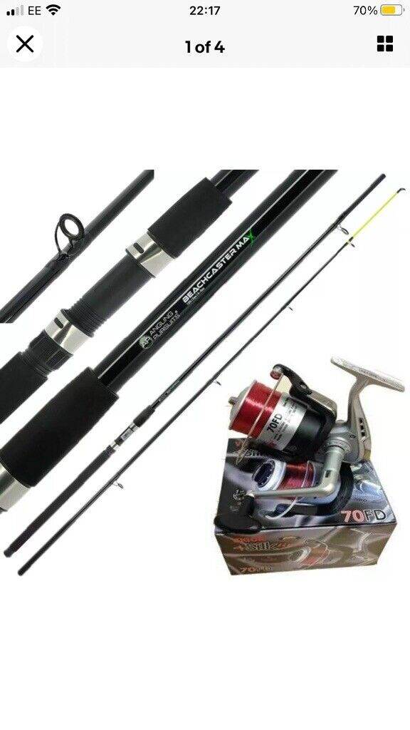 Brand new beach caster fishing rod and reel 