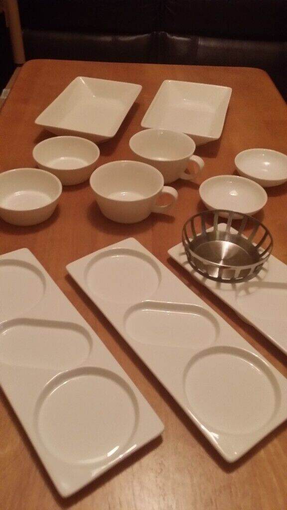 a Set of 12  ---  NEW ---   Serving dishes / Platters'/ cup's.