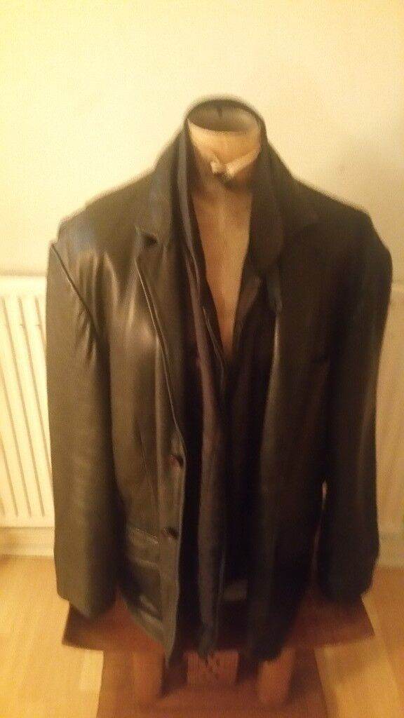 image for Vintage 90's JCT VERA PELLE Black Leather Suede Jacket. Excellent condition. Size EU 54 (large).
