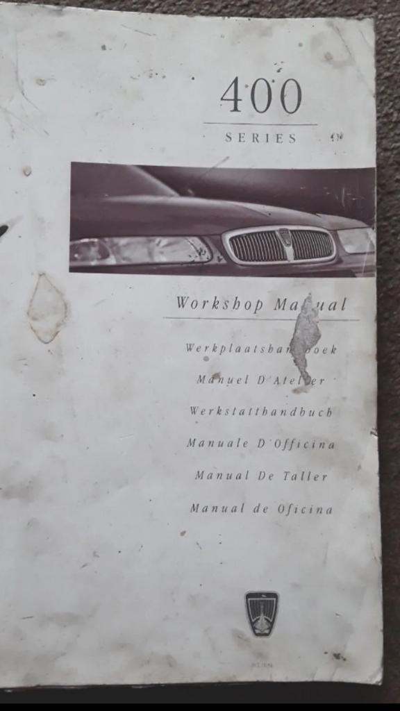 Genuine Rover 400 bubble shape workshop manual 45/ZS predecessor 