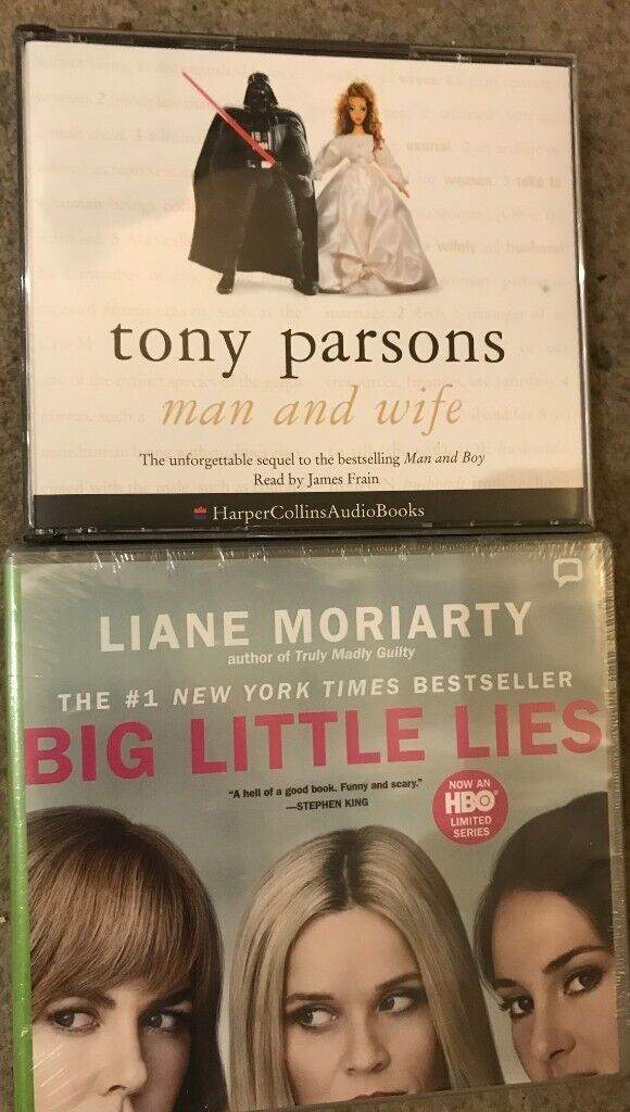 Audiobooks - Tony Parsons - Man and Boy, Liane Moriarty - Big Little Lies (new and sealed)