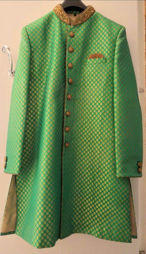 Mens Green Sherwani 