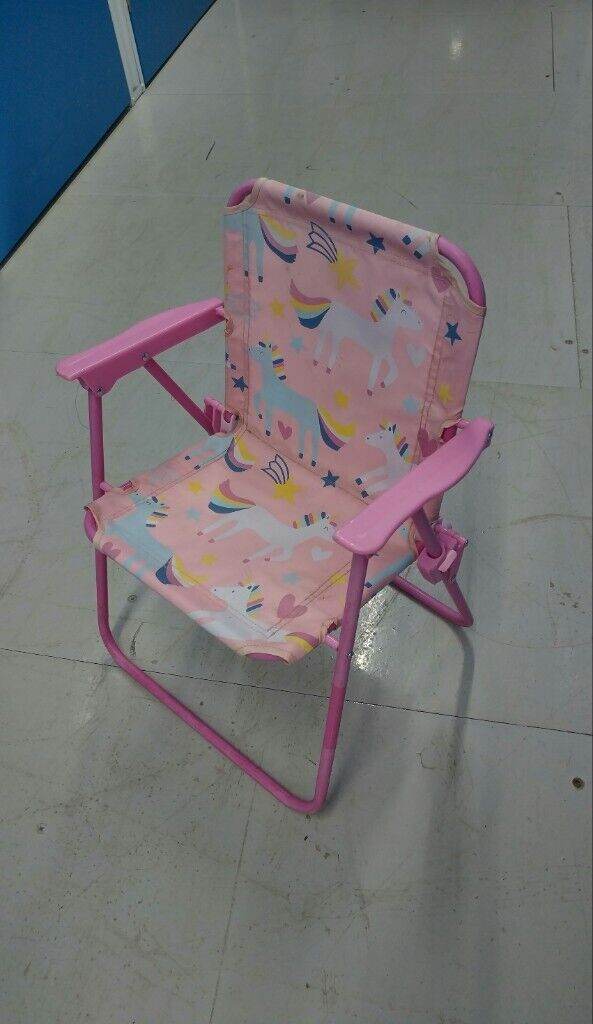 Childs children kids girls fold up chair, bedroom, house, home, fun, games, play, camping, garden
