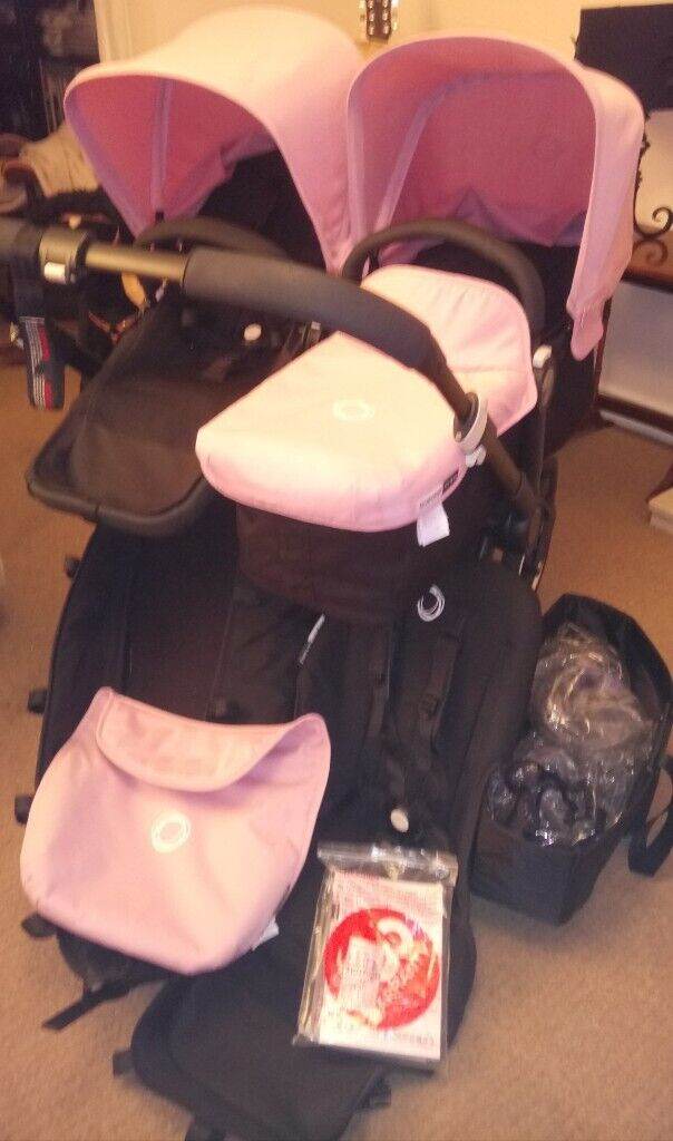 REDUCED Bugaboo Donkey in Soft Pink (extendable hoods) 