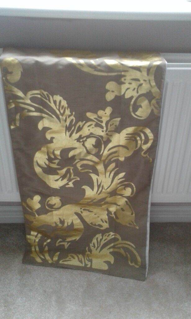 Next Gold Patterned Print Table Runner