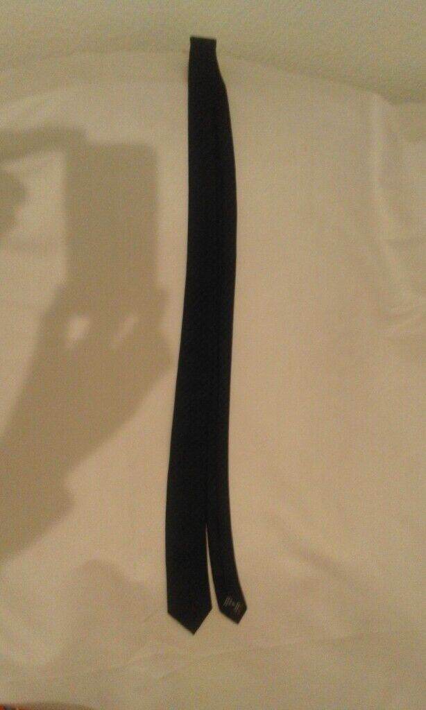 NEXT Slim Silk Tie, Black, subtle checks