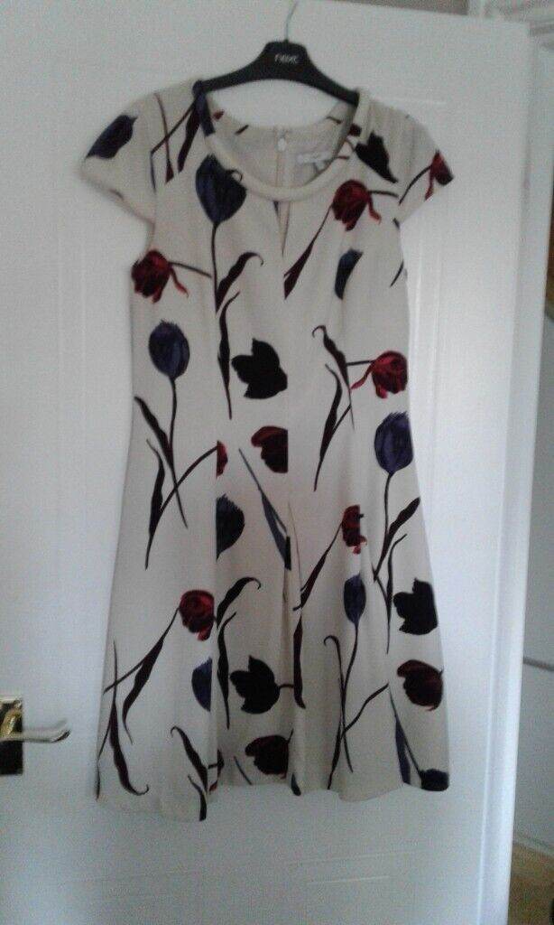 Next Tulip Patterned Fluted Short Sleeve Dress 