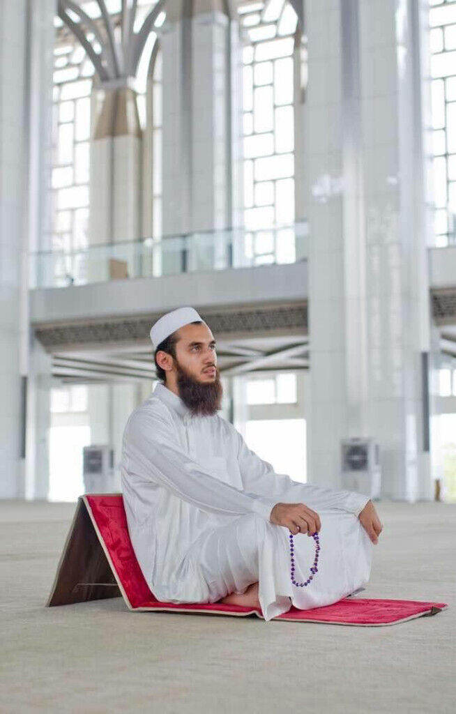 Recline Prayer Mat Various Colors Medical Padded Gift Eid Ramadan Rug Carpet Travel Portable Luxury