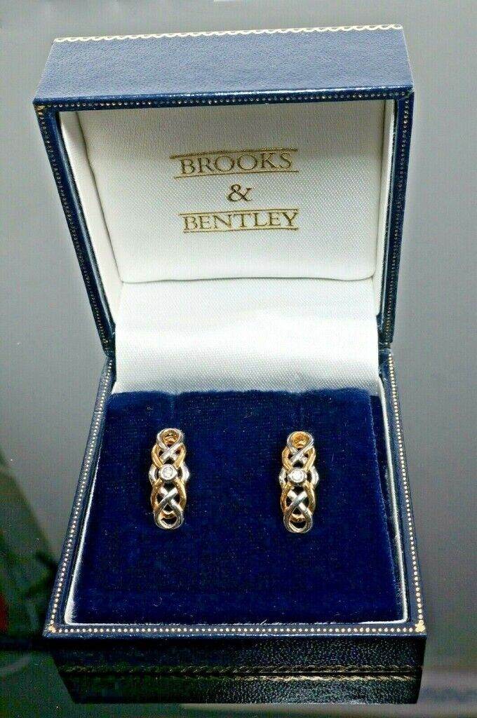   AE-Solid Gold Celtic Weave Ear-Studs