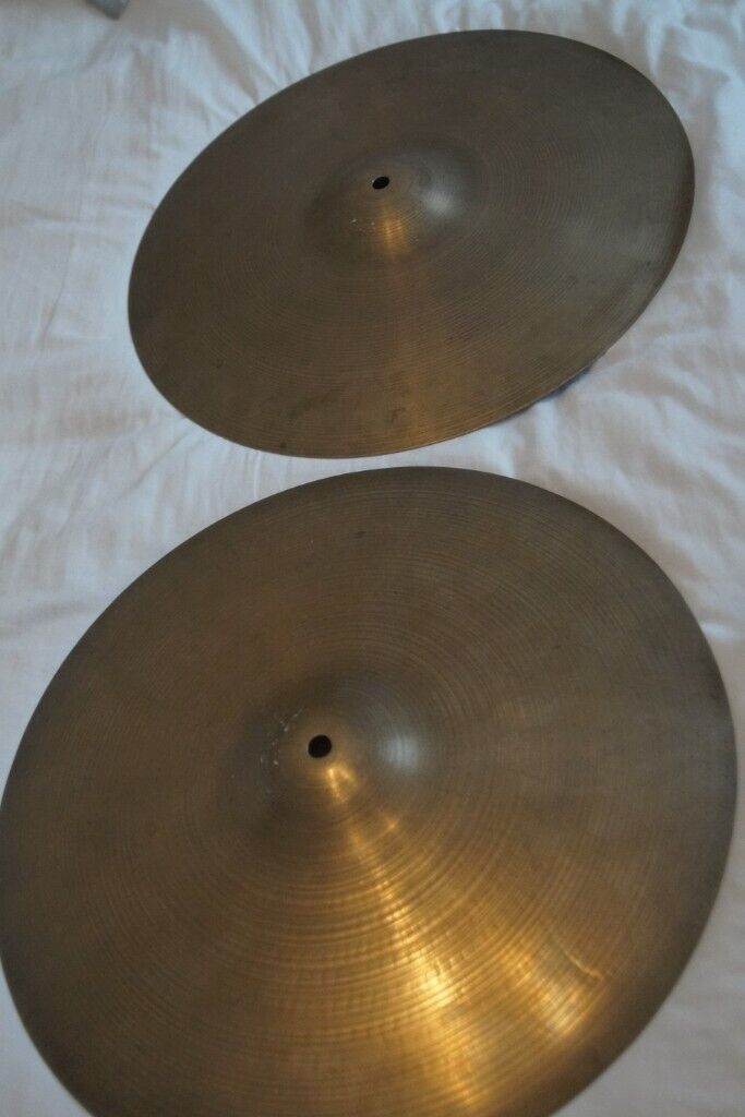 Premier Super Zyn 15 inch Hi hat cymbal - pair - England - '60s/'70s - Vintage