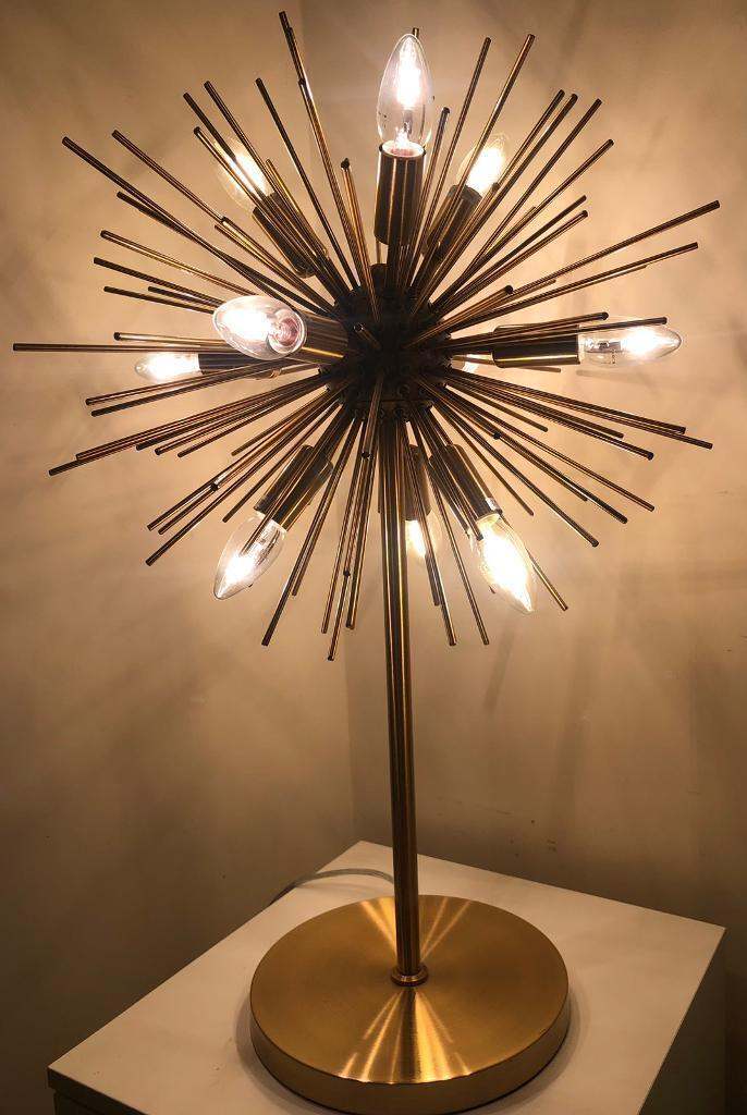 Coach House Star burst Gold Table Lamp