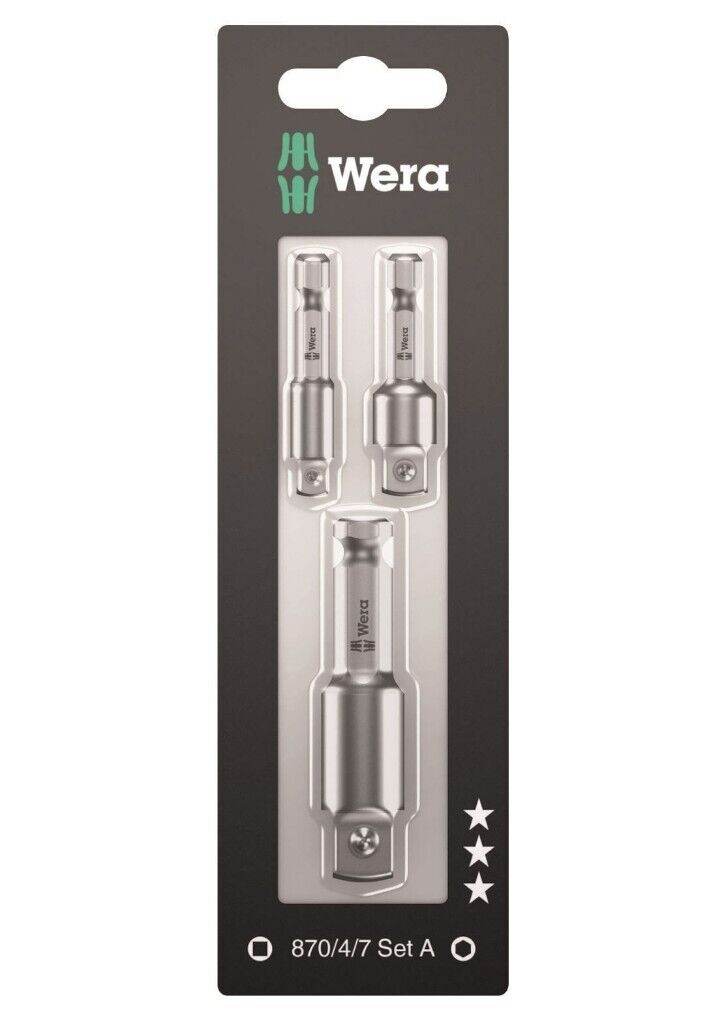 wera socket adaptor set (NEW)