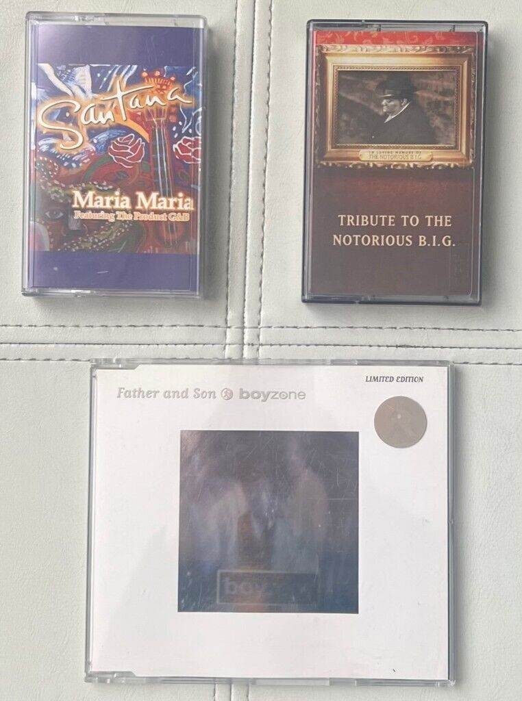 Santana, Puff Daddy, and Boyzone, Cassette and cd singles.