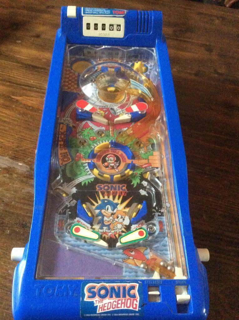 Pinball Machine Collectable Sonic The Hedgehog Tabletop Tomy Vintage 1992 