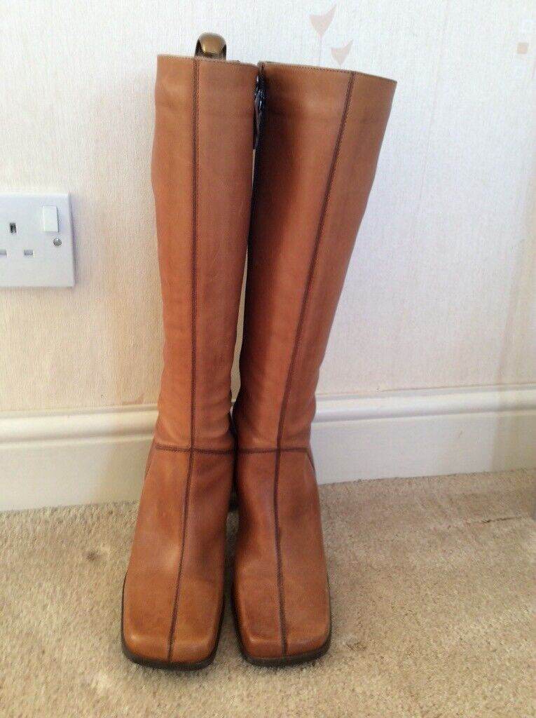 Leather boots