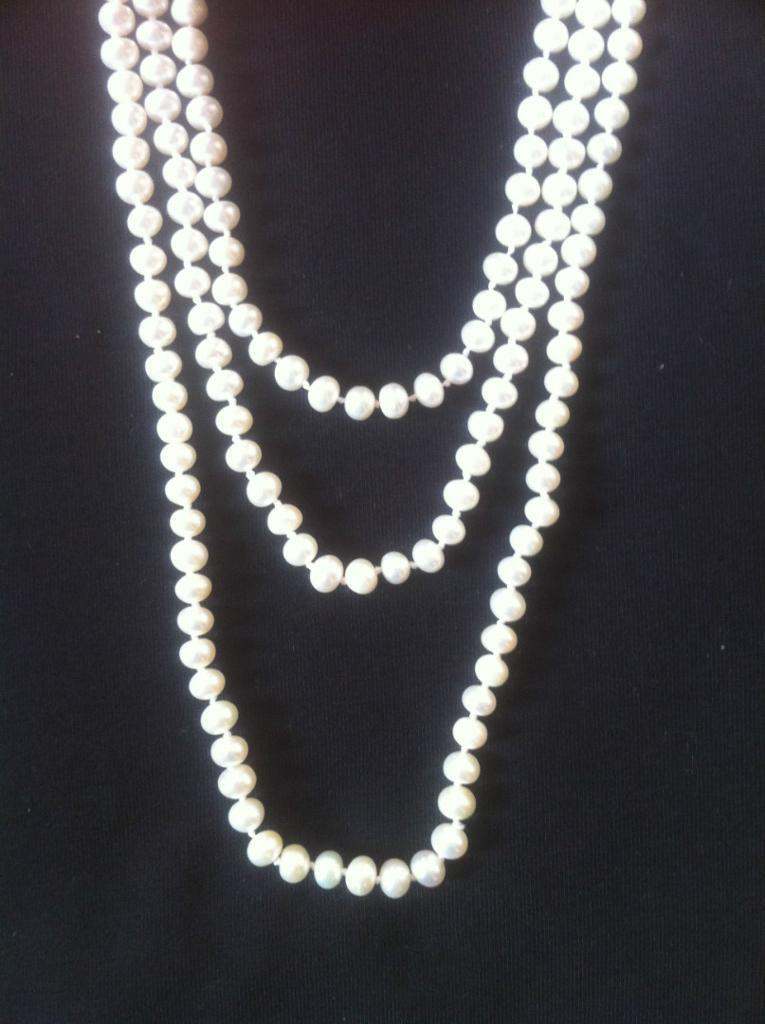 Brand-new Genuine Cultured Freshwater 5.5mm White Pearl Long Necklace