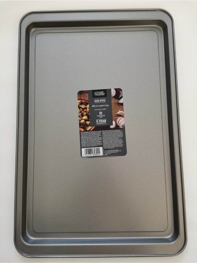 New- George Home Non-Stick Grey Oven Tray 40 cm