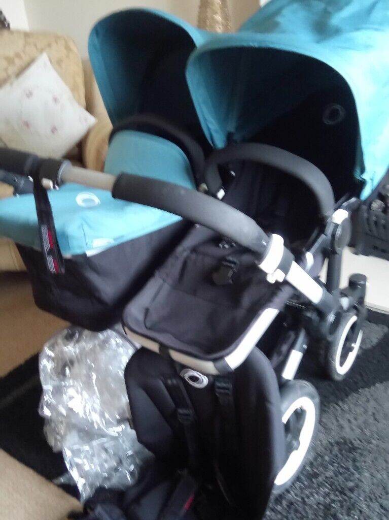 Petrol Blue Bugaboo Donkey with Extendable Hoods SALE NOW ON!!!