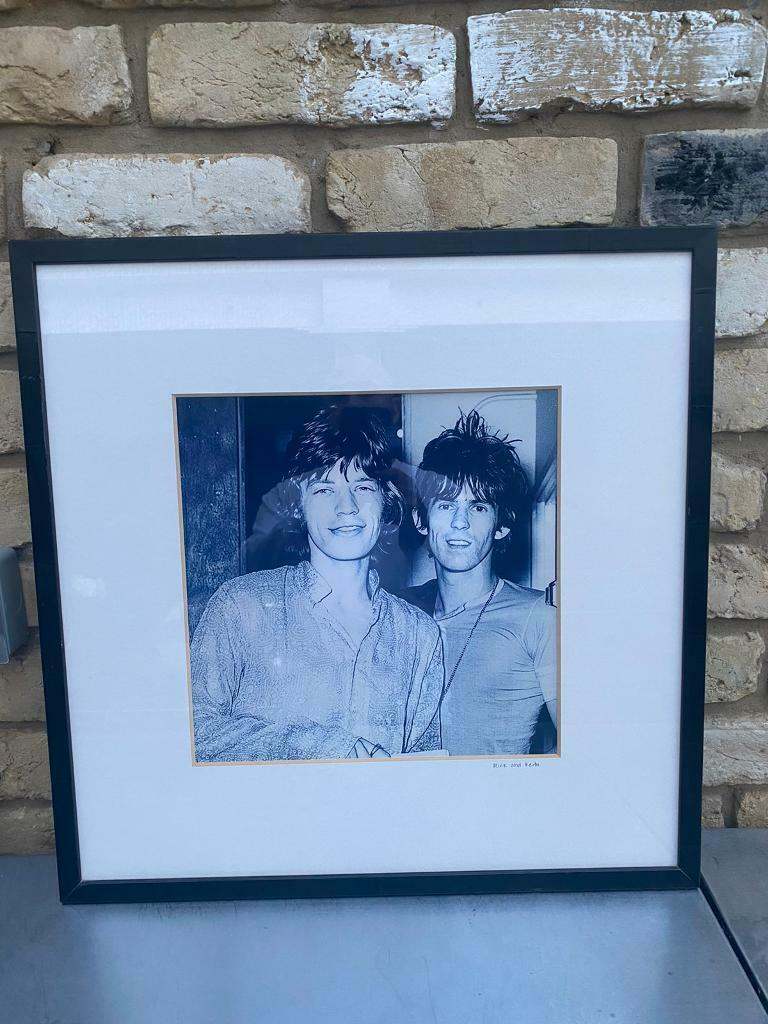 Mick Jagger and Keith Richards picture framed