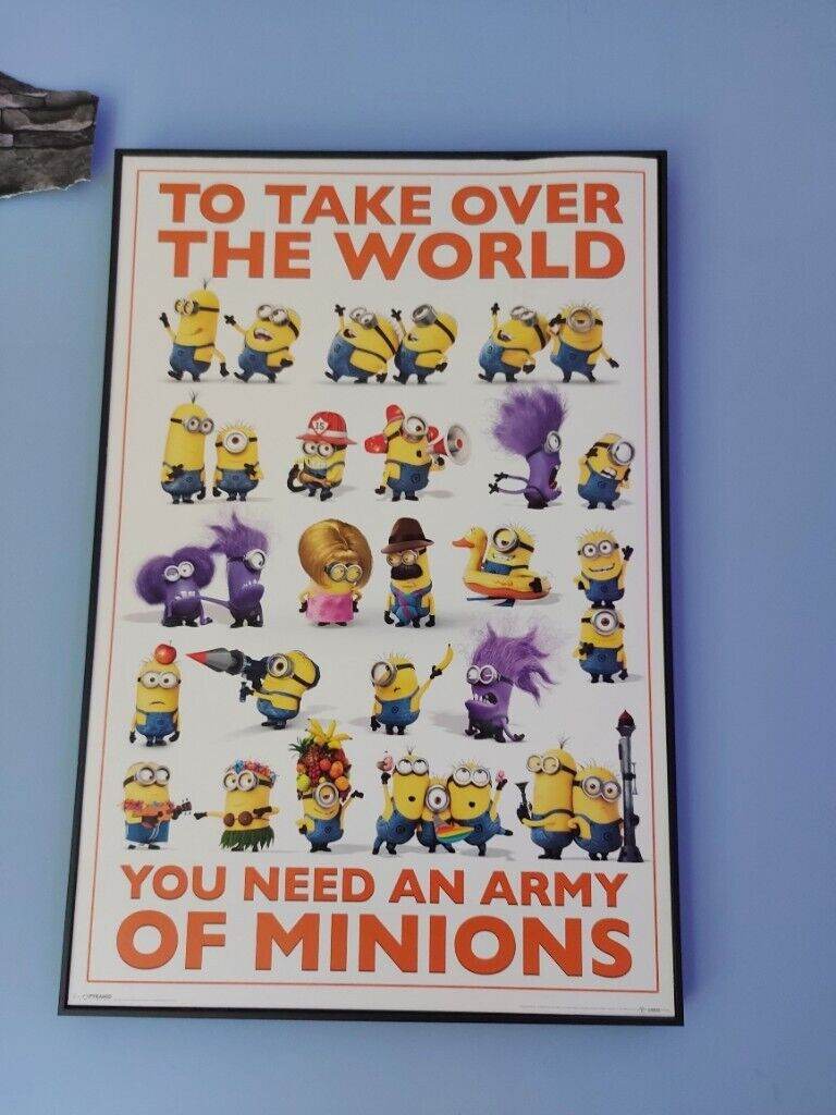 Minion Framed Picture - 93cm x 62cm framed