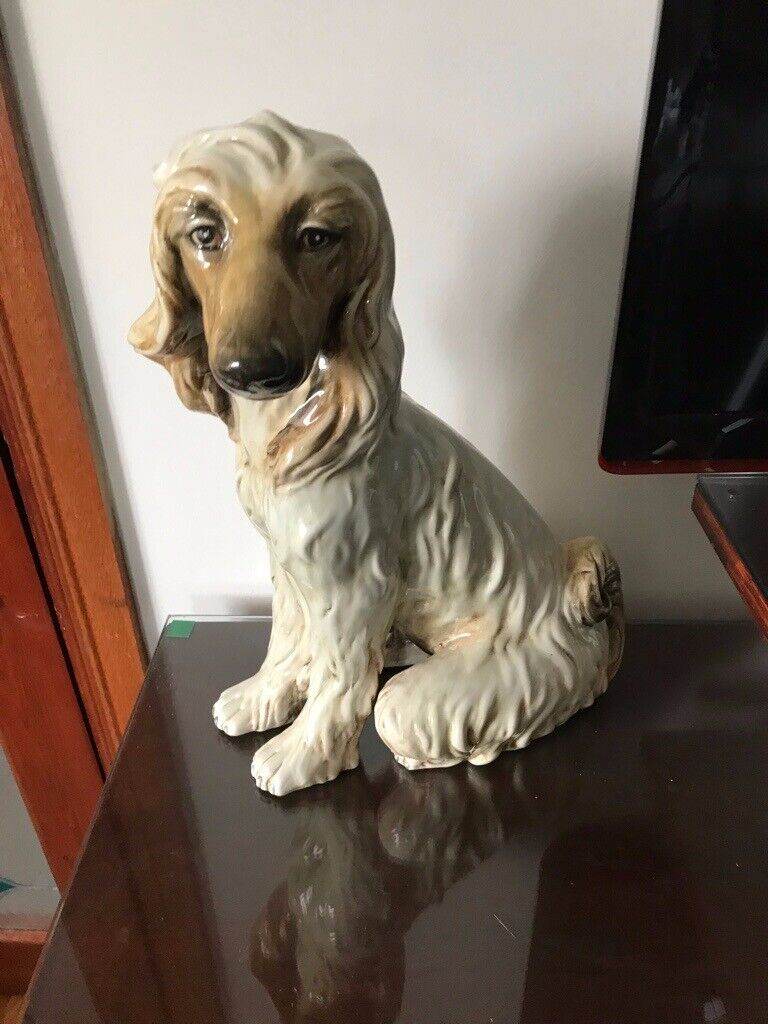 Afghan Hound Pottery Dog