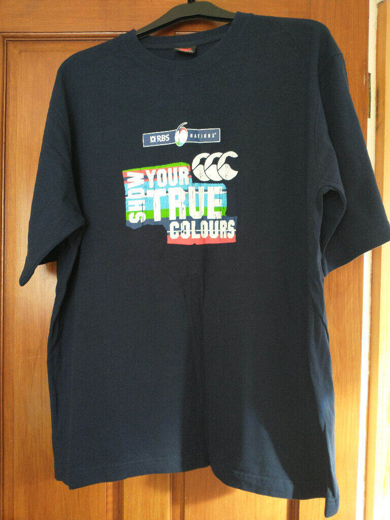 'CANTERBURY' XL. Chest 44/46ins. Navy with logo. VGC. 