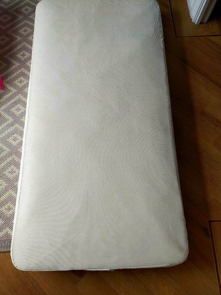 White cot bed mattress 140cmx70cm