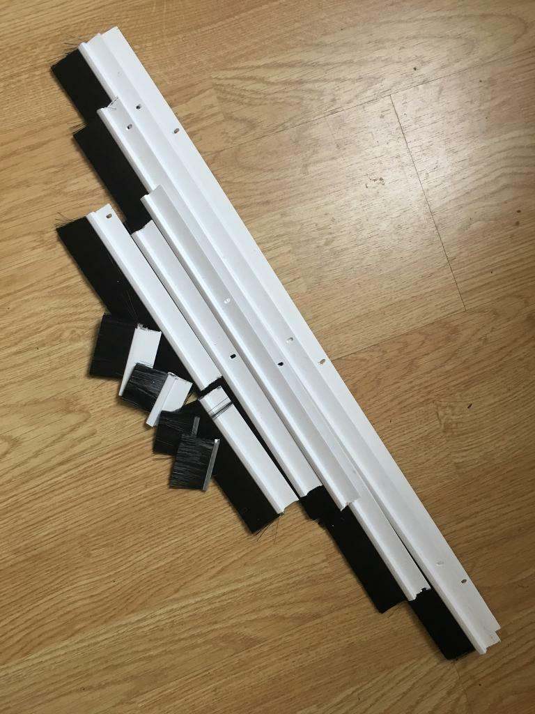 PVC Brush Strip White Draught Excluder Offcuts