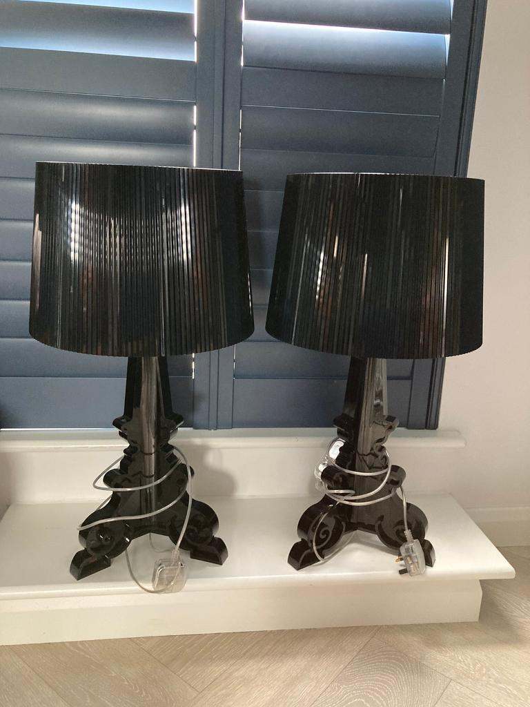 TWO Genuine Bourgie Kartell Lamps - Black
